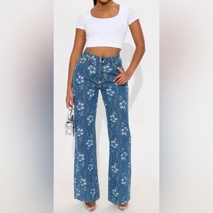 NWT High-Rise Wide Leg Jeans Kaleidoscope